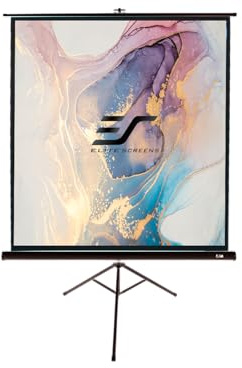Elite Screens T119UWS1 Tripod Range Projection Screen Diagonal 302,3 119 Inch Height 84 cm (33 Inches) Width 7 '(84 Inches) Format 1: 1 Black