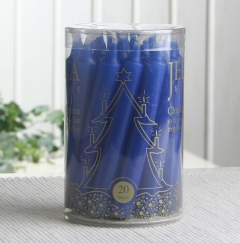 CandleCorner Weihnachtskerzen Premium-Baumkerzen Trend (20er Dose), Marine-blau