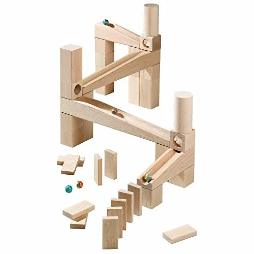 HABA 1128 Ball Track First Playing - with 45 pcs. for 4 Years and Up (Made in Germany)