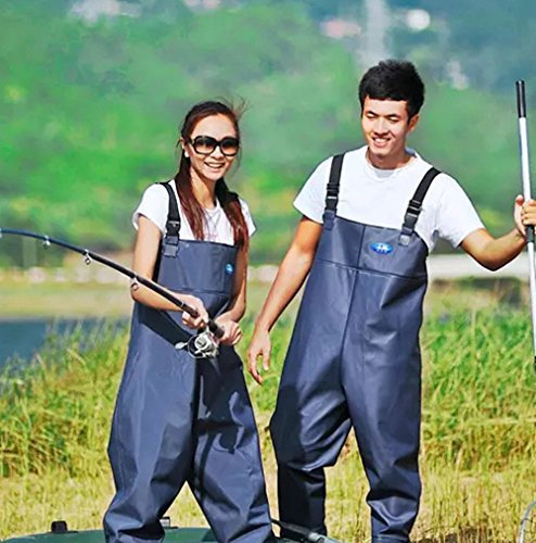 morebeauty Damen-Wathose mit Watstiefel, wasserdichte Hose, Angelhose, 39