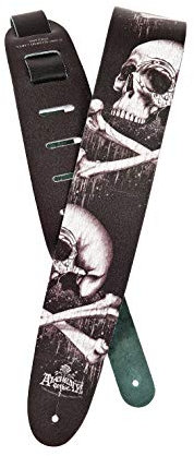 Planet Waves 25LAL01 Ledergurt Glattleder Alchemy Gothic Collection Blackbloods Skull Länge: 1300mm Breite: 64mm