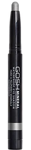 GOSH Mineral Waterproof Eye Shadow I drehbarer Lidschatten-Stift mit cremiger Textur für einfaches Auftragen und intensives Farbergebnis I wasserfest, langanhaltend & parfümfrei I 006 Metallic Grey