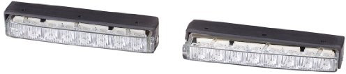 HELLA 2PT 980 860-801 LED-Tagfahrleuchtensatz - LEDayLine 15 - 12V - rechteckig - Einbau - Lichtscheibenfarbe: glasklar - Kabel: 2800mm - Fahrzeugfront - Set