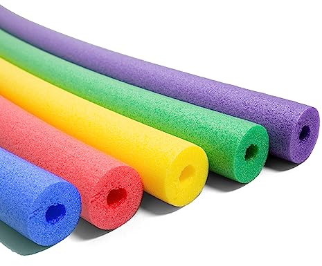 Big Joe Swim Noodle 18 Pack Pool Noodles, Red, Blue, Green, Purple, Yellow Foam, 4.5 feet, 55L x 3.25W x 3.25H each