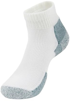 Thorlos Unisex-Adult JMX Maximum Cushion Ankle Running Socks, White (3 Pack), Large