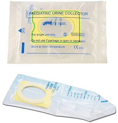 GIMA 28685 Sacca Urine Pediatrica, Sterili, 100 ml Capacità, 100 Pezzi