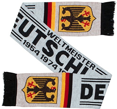Euroscarves Germany Deutschland Fußball Strickschal Schal Weiß (Matchtrikot)