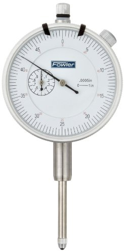 Fowler 52-520-129-0 Premium Dial Indicator with 1 Measuring Range and White Dial