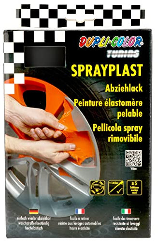 DUPLI-COLOR 388118 Set Sprayplast schwarz seidenglänzend 2x400 ml