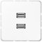 Jung MACD1153WW Steckdose, 2 x USB, Alpinweiß