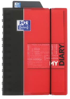 OXFORD STUDENT School Agenda Sju 2022 - Sju 2023 Dagbok 352 sidor format 12 x 18 cm röd polypro omslag