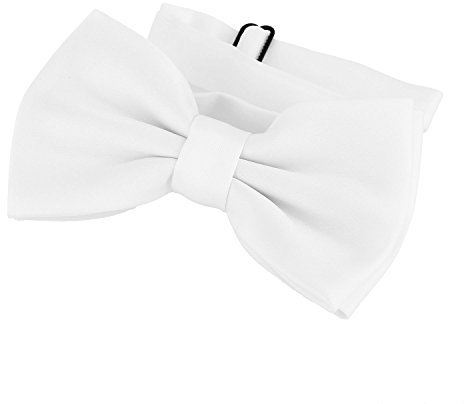 DonDon Fliege Schleife Weiß bereits gebunden verstellbar