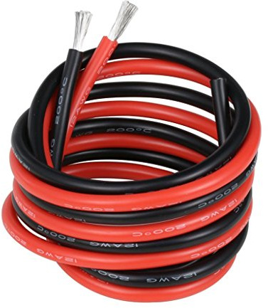 BNTECHGO 12 Gauge Silicone Wire 10 ft red and 10 ft Black Flexible 12 AWG Stranded Tinned Copper Wire