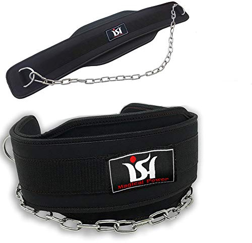 YuanKanJu Weight Lifting Chain Dipping Belt Fitness Strengthen Gym Training Workout Power Support