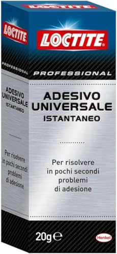 Loctite Adesivo Universale Istantaneo, Colla cianoacrilica universale, Cianoacrilato trasparente, Colla per metallo e gomma, 1 Tubetto da 20g