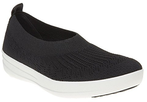 Fitflop Women's Uberknit Ballerina Closed Toe Ballet Flats, Black, 7 UK