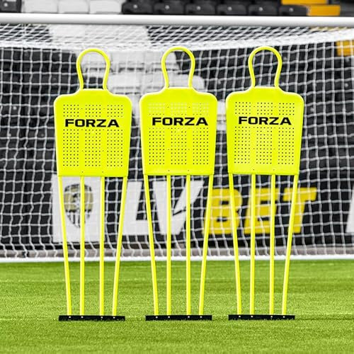 FORZA Football Free Kick Mannequin [Mini/Junior/Senior] | Reinforced PVC Football Mannequins With Spiked Bases - Durable PVC Football Training Aid Equipment