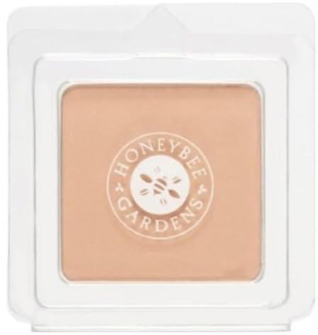 Honeybee Gardens Pressed Mineral Powder Foundation Refill – Malibu Medium Olive Shade, Adjustable Coverage, Natural Finish, Talc-Free Vegan Face Powder with Botanical Extracts & Vitamin E, 7.5g