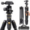 K&F Concept® TM2324 Kamerastativ Reisestativ Fotostativ Kamera Stativ für Canon Nikon Sony Spiegelreflexkamera aus Aluminium inkl. Kugelkopf Schnellwechselplatte und Stativtasche 156cm