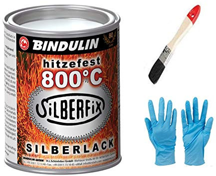 Silberfix 800°C 750 ml Dose Farbe: silber inkl.1 Pinsel zum Auftragen von E-Com24