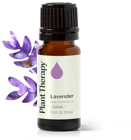 Plant Therapy Lavender Essential Oil 100% Pure, Undiluted, Therapeutic Grade, Aromatherapy Diffuser for Relaxation and Body Care, Healthy Skin and Hair, 10 mL (1/3 oz)