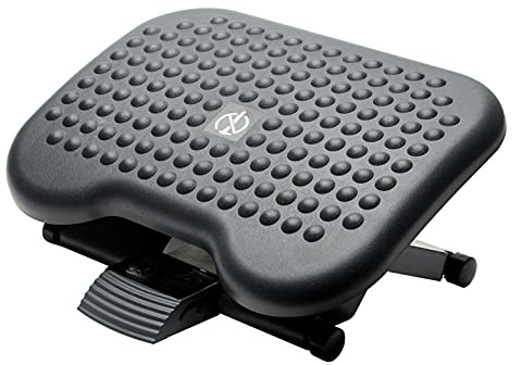 Fellowes - Reposapiés Ergonómico para oficina Soporte para pies ajustable en altura e inclinación, antideslizante y con efecto masaje, color negro