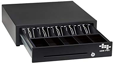 EOM-POS Cash Register Money Drawer. Compatible with Square [Receipt Printer Required]. Includes Built in Cable to Connect to Receipt Printer. (Printer Driven)
