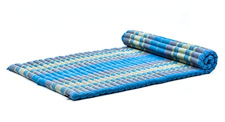Leewadee Tapis Thai Enroulable Large 190 x 100 cm - Kapok Tapis de Sol Massage & Sommeil Alternative Futon