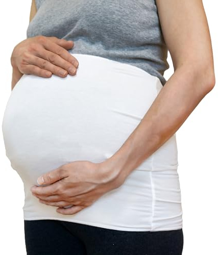 CHARM Stomach Wrap Japanese Haramaki - Mens Belly Warmer Womens Postpartum & Maternity Belt White