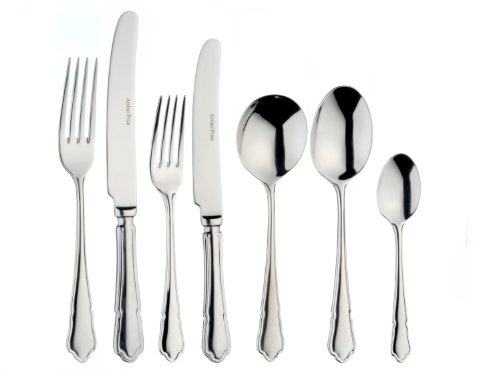 Arthur Price Every Day 44-Piece Dubarry 6-Person Boxed Set, Stainless Steel, Silver, 51 x 31.5 x 6.5 cm