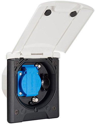 Fawo Universal-Vorzeltsteckdose Schuko/12 V/Sat/TV weiß