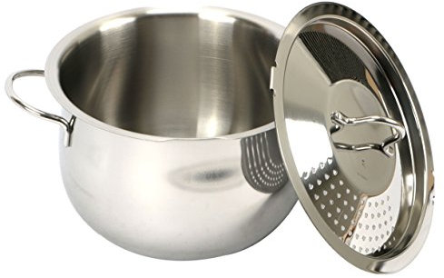 MAMMAMIA Cuociscola, Acciaio Cromato, Argento, 4.5 Litri, Diametro 21 cm