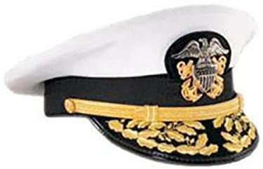 Forum Novelties Adult Yacht Captain's Hat, White/Gold