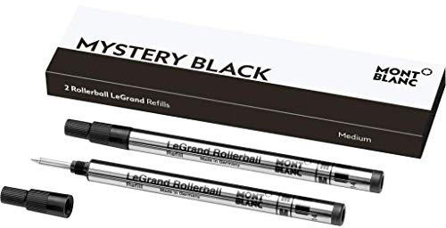 Montblanc Tintenroller Minen Mystery Black 105164 – Ersatzminen Meisterstück LeGrand – Größe M – 2 x Refill Rollerball M