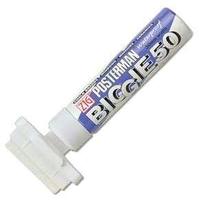 Zig 50mm Posterman Biggie Tip Marker, White