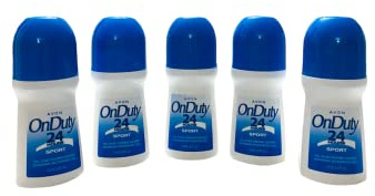 Avon On Duty 24 hour Sport 1.7 Oz Deodorant LOT OF 5