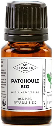 MY COSMETIK - Aceite esencial de pachulí orgánico - De agricultura ecológica - Quimiotipado HEBBD/HECT - 100% puro y natural - Certificado ECOCERT - Fabricado en Francia - 5 ml