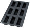 Lékué Moule pâtisserie Mini Cake 9 cavités, silicone platine noir