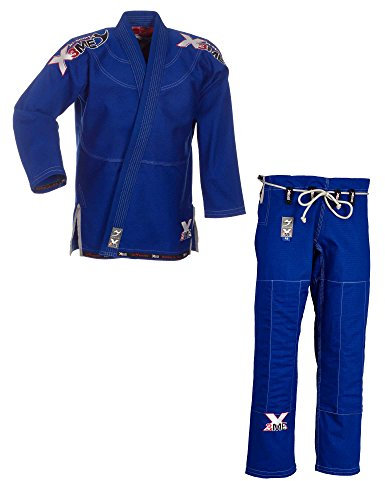 Ju-Sports BJJ Anzug EXTREME Blue 2.0 I Solider Brazilian Jujutsu Anzug aus hochreißfestem Stoff I BJJ Gi Herren I Mehrfach vernäht I 100% Baumwolle I A2