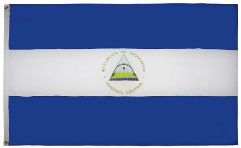 BANDIERA NICARAGUA 150x90cm - GRAN BANDIERA NICARAGUENSE 90 x 150 cm Poliestere leggero - Bandiere - AZ FLAG