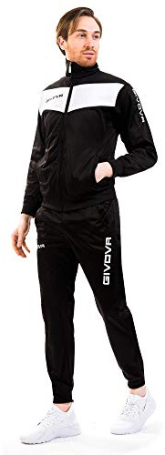 givova Visa Fluo – tuta Sportivo, nero-bianco, XL