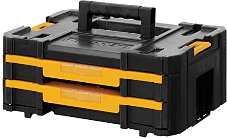 Compact toolbox with secure latches, durable build, and modular design. Ideal for organizing small tools and accessories on the go.