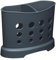 KitchenCraft Plastic Cutlery Drainer Caddy, Grey, 16 x 8 x 12 cm