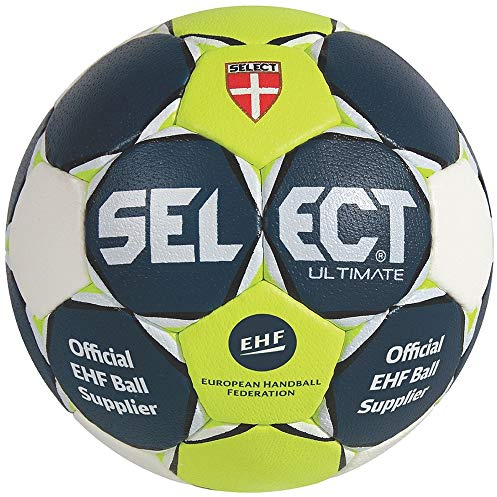 Select Ultimate – Balón de Balonmano, Todo el año, Color Blau/Gelb/Weiß, tamaño 3