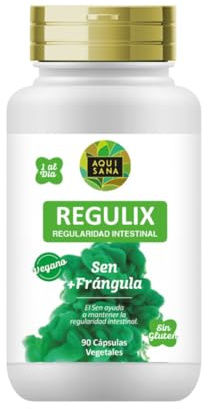 Regulix - Detox Natural con Hoja de Sen - Formato de 90 Cápsulas - Favorece el Tránsito Intestinal - Ideal para Combatir la Retención y Regular la Flora - Ingredientes Naturales - Aquisana