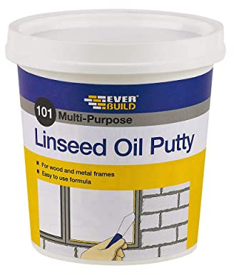 Everbuild 101 Multi-Purpose Linseed Oil Putty – Suitable for Single Pane Glass – Brown – 1kg