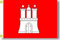 Top Qualität - Flagge HAMBURG MIT WAPPEN Fahne, 90 x 150 cm, EXTREM REIßFEST, Keine BILLIG-CHINAWARE, Stoffgewicht ca. 100 g/m², sehr robust, extra starke Messing-Ösen - mehrfach umlaufend genäht, ideal als Hissflagge Hissfahne für Innen/Au