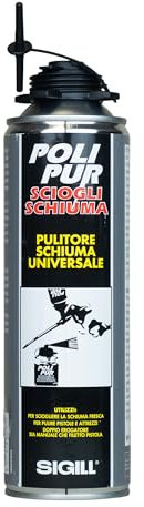 Sigill - Scioglischiuma Matic, Bombola Spray da 500 ml, Rimuove Schiuma Poliuretanica Fresca, Ideale per Pulizia Applicatori a Pistola, Manutenzione Rapida e Precisa