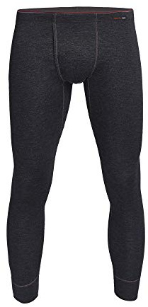 con-ta Pantalones largos térmicos con abertura, calzoncillos largos para hombre, ropa interior cálida de algodón natural, ropa interior para hombre, tallas 4/S - 10/4XL, Negro Mezcla, 3XL