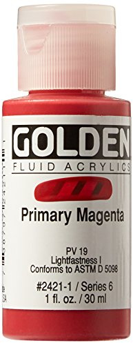 Pro-Art Golden Fluid Acrylic Paint 1 oz-Primary Magenta